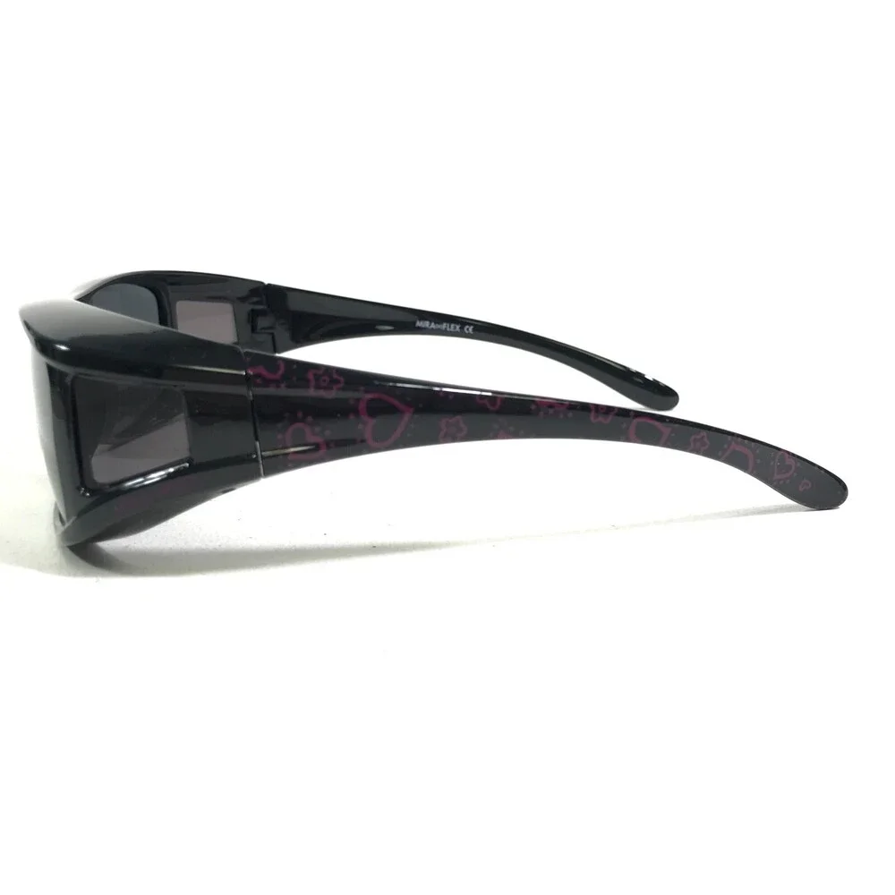 Miraflex Kids Fit Over Sunglasses Sun Shell 2 Col.HE Black Frames w Black Lenses